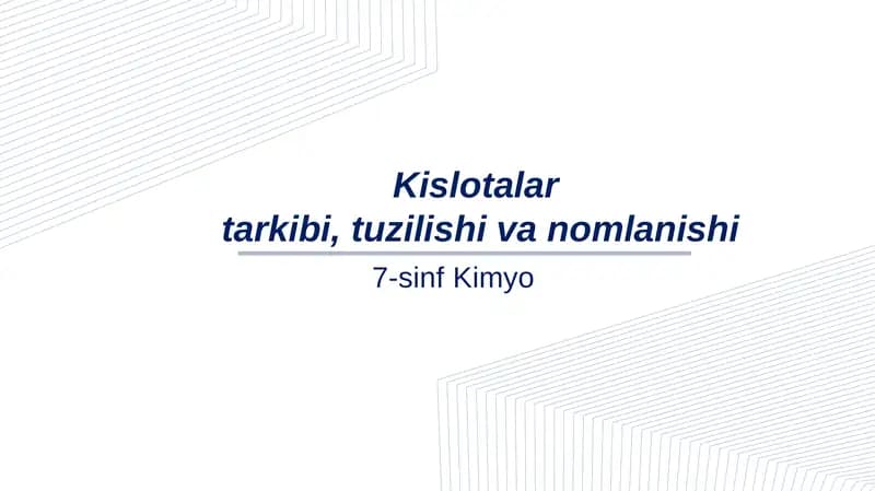 7-sinf Kimyo