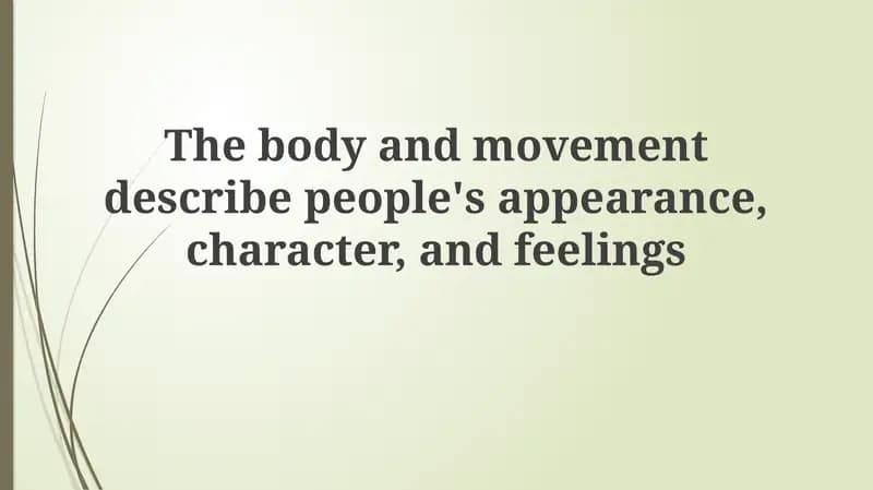 The Language of the Body: Appearance, Character, and Emotion