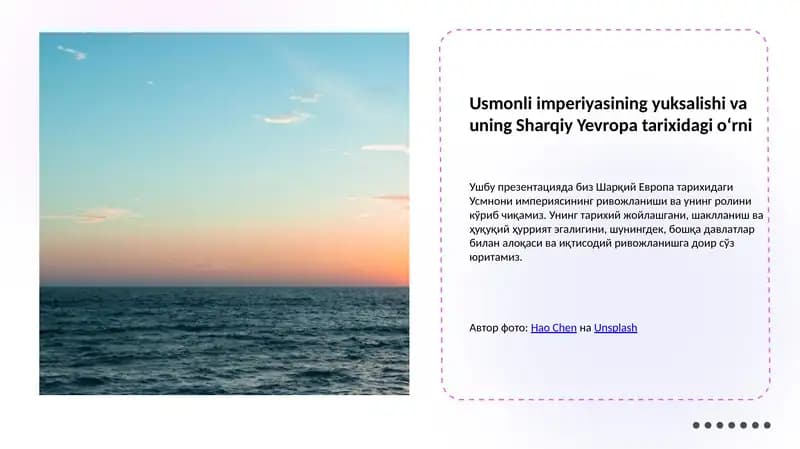 Usmonli imperiyasining yuksalishi va uning Sharqiy Yevropa tarixidagi o‘rni