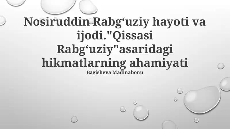 Qissasi Rabgʻuziy