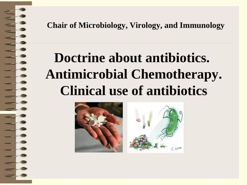 Antimicrobial Chemotherapy