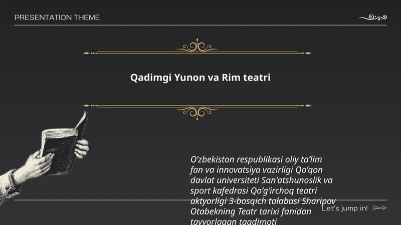 Qadimgi Yunon va Rim teatri