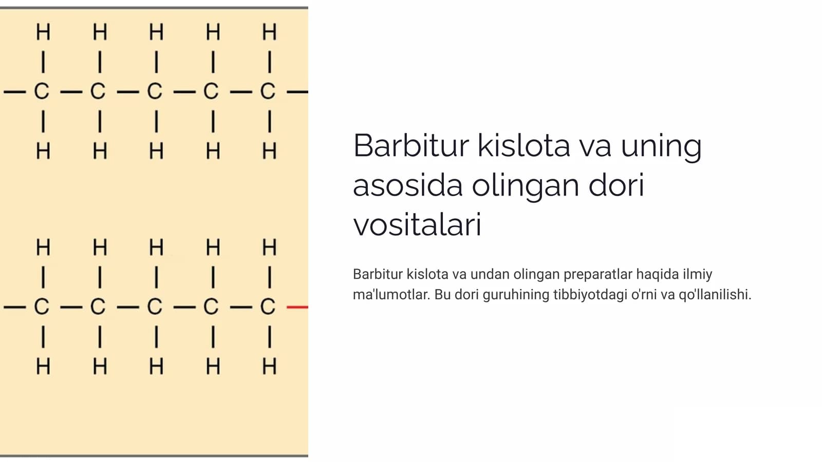 Barbitur kislota va uning asosida olingan dori vositalari