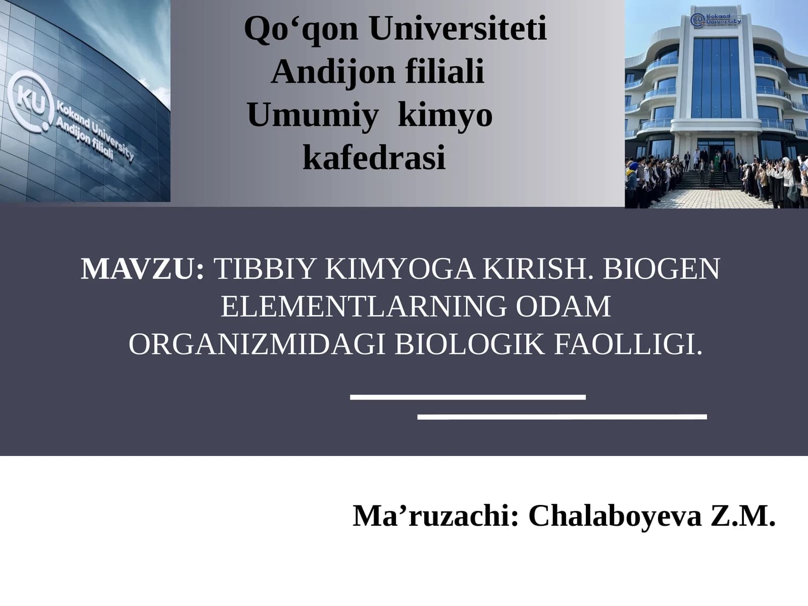 TIBBIY KIMYOGA