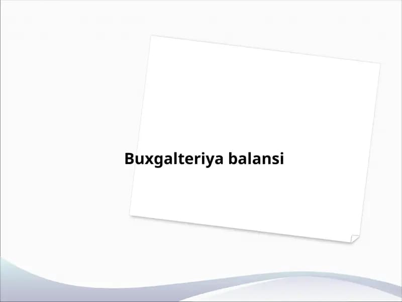 Buxgalteriyabalansi