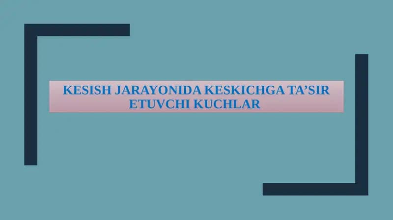 Metall kesuvchi stanoklar