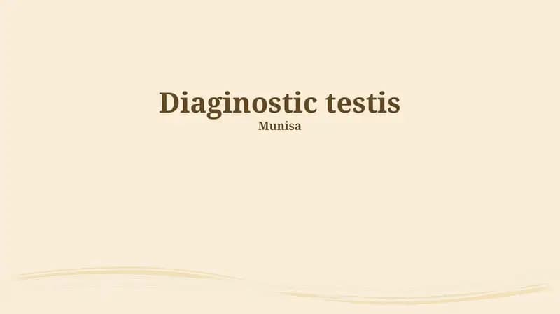 Diagnoz testlari