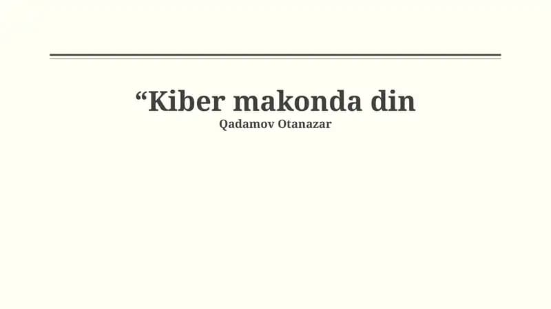 Kiber hujumlar