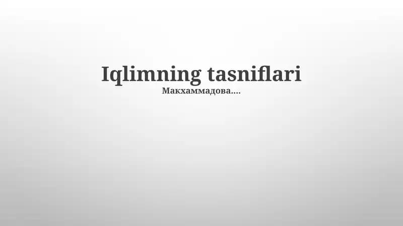 Köppen iqlim tasnifi