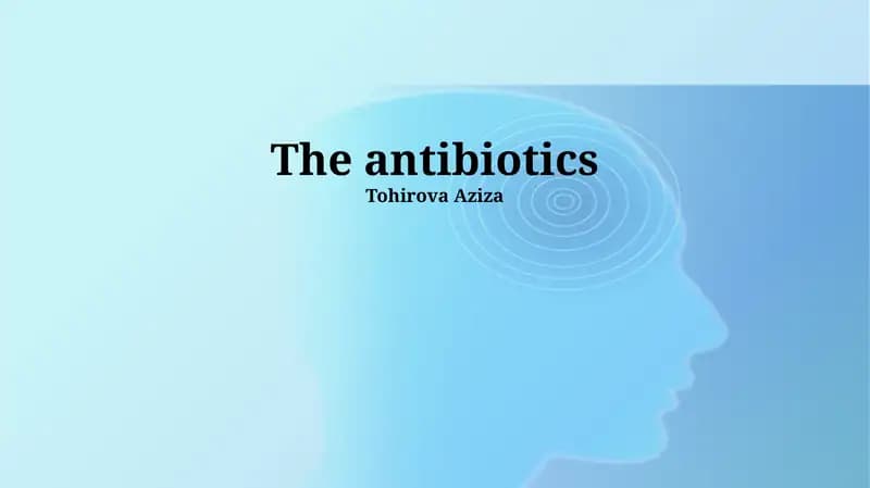 Antibiotics: A Comprehensive Overview