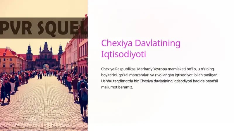 Chexiya Davlatining Iqtisodiyoti
