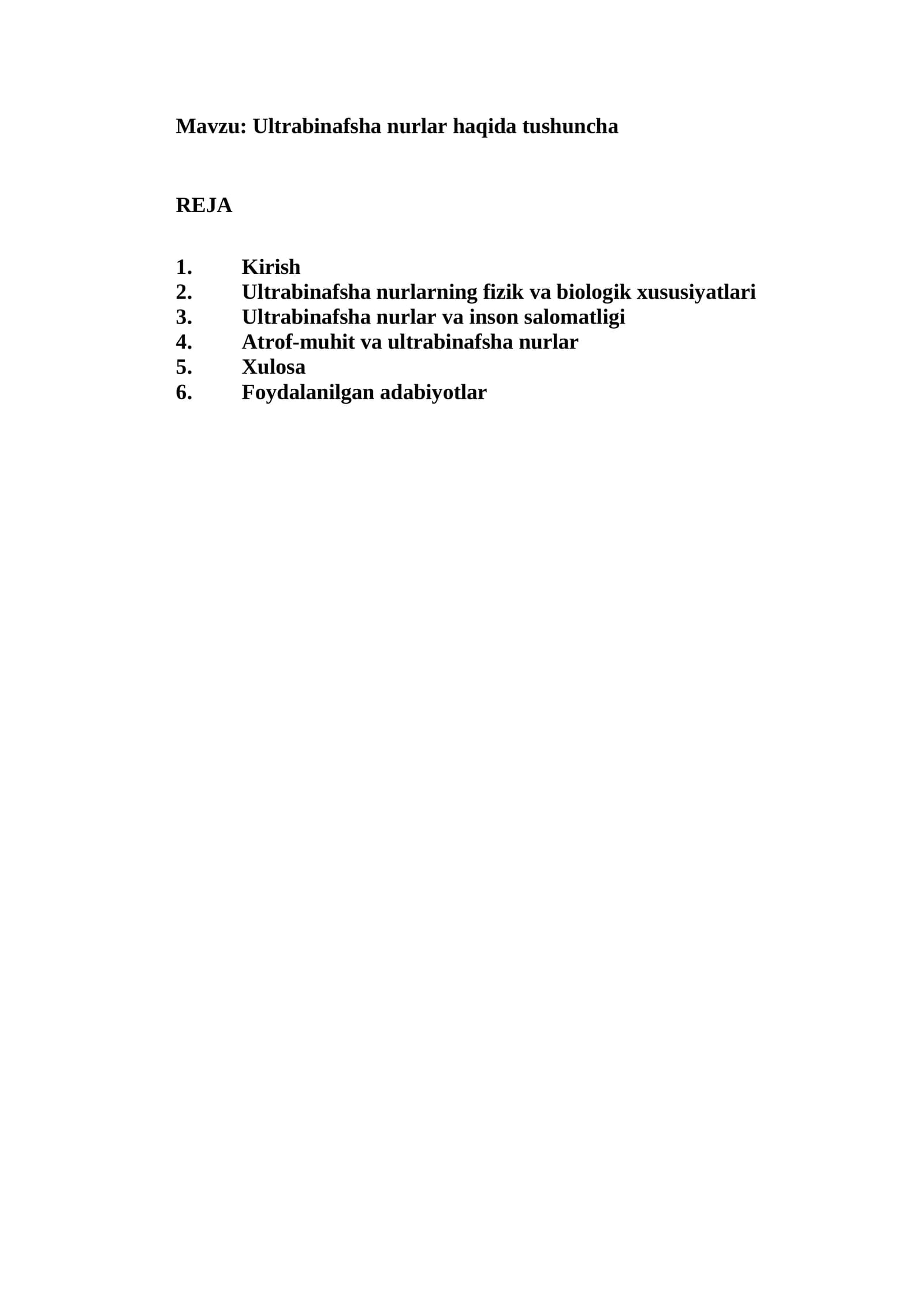 Ultrabinafsha nurlar haqida tushuncha