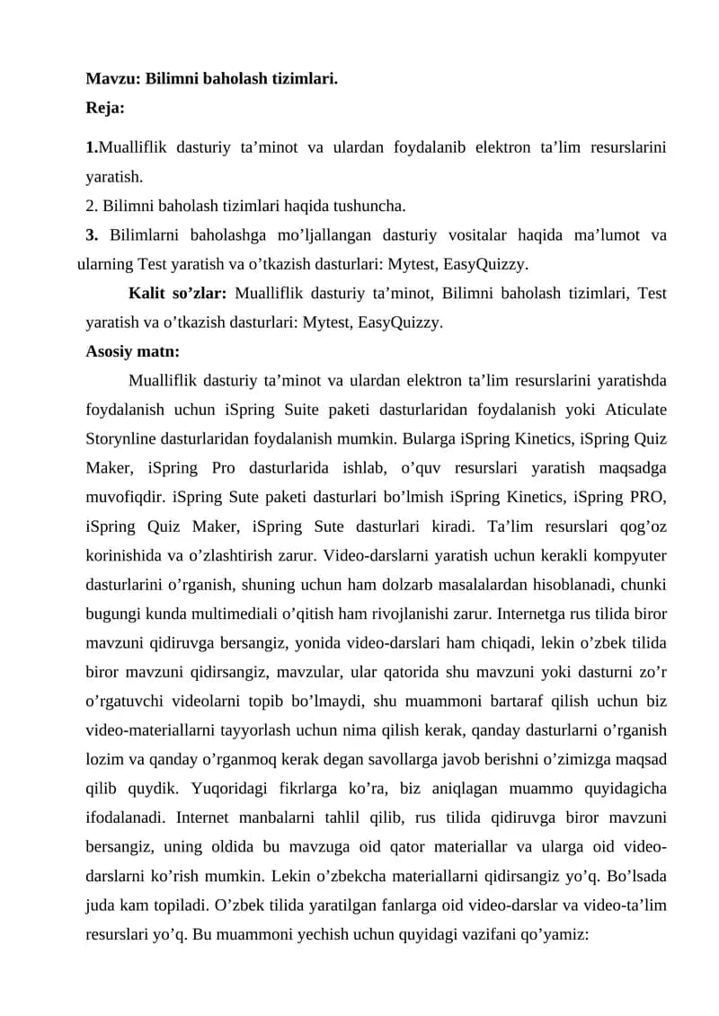 Bilimni baholash tizimlari