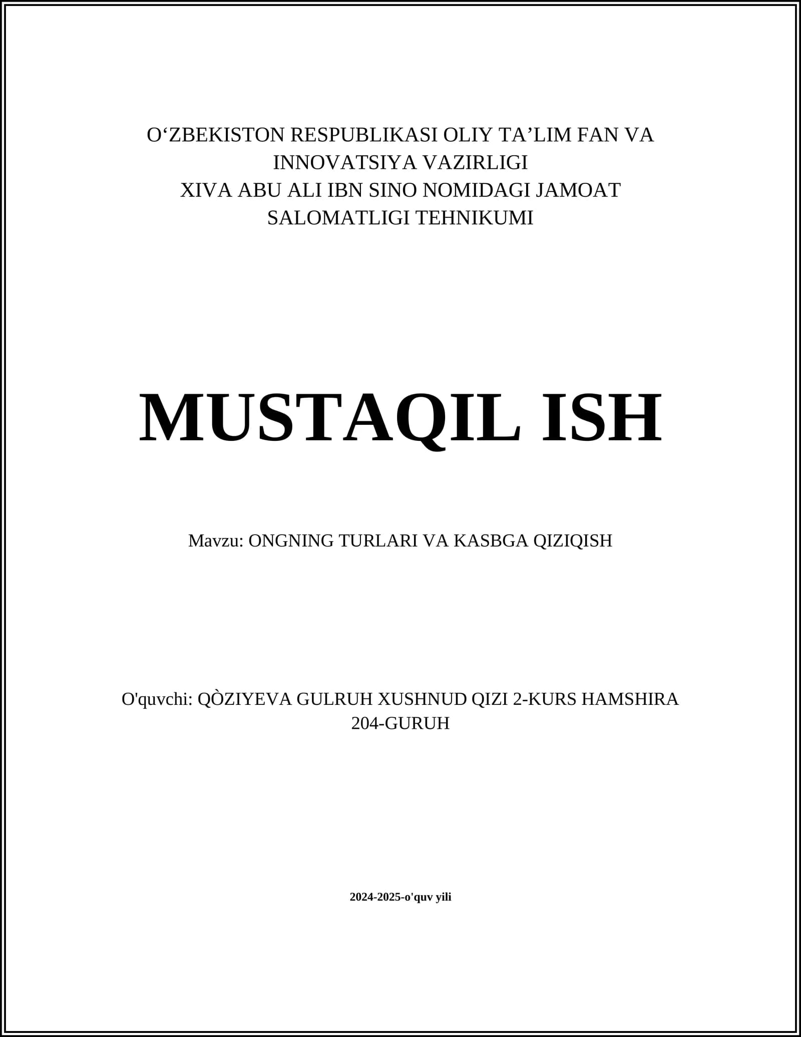O'ngning biologik asoslari