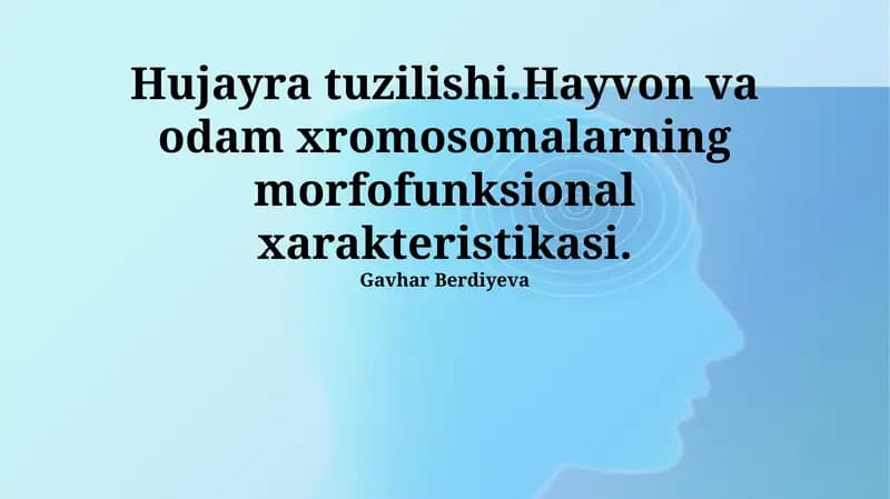 Hujayra tuzilishi