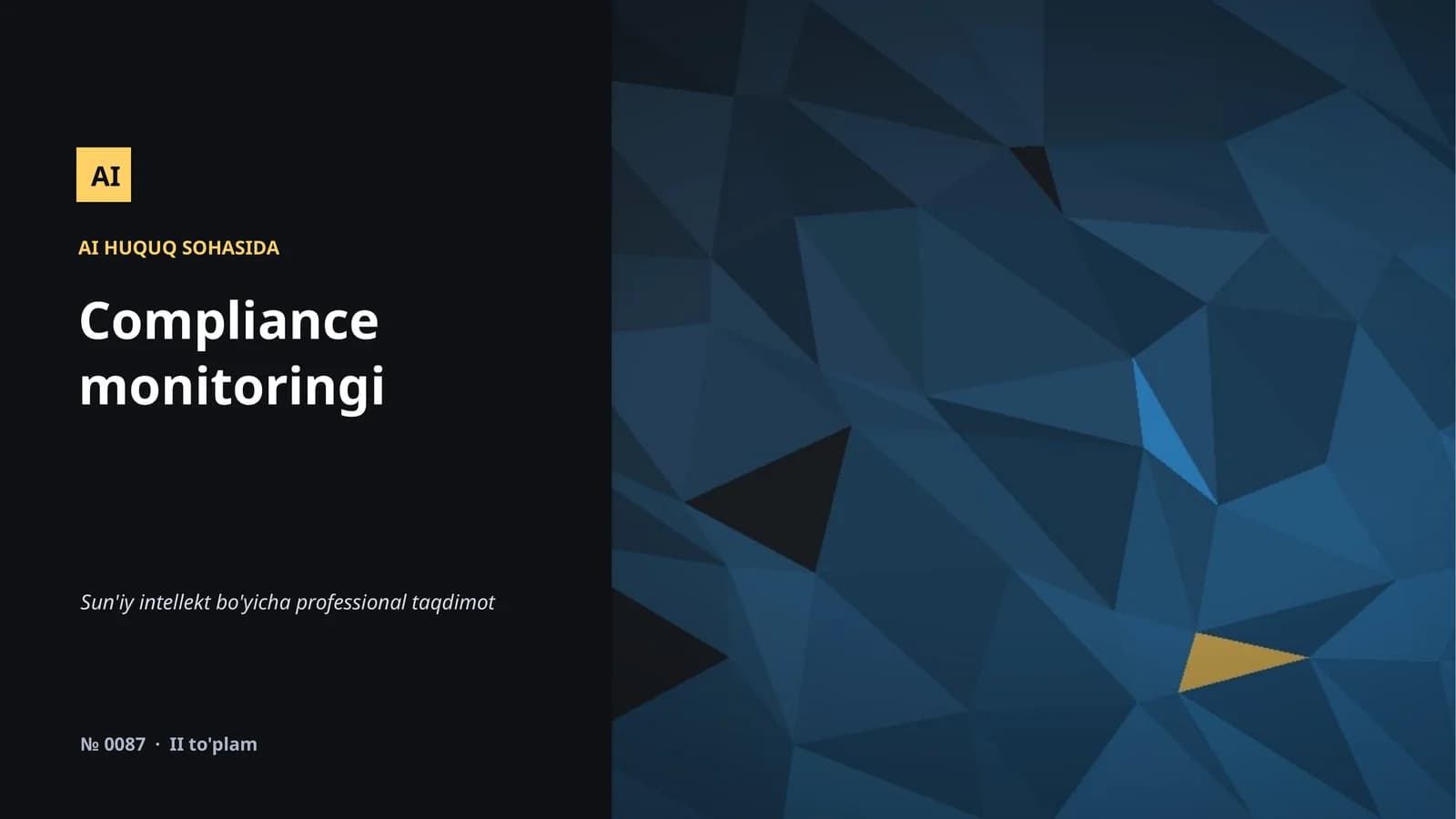 AI HUQUQ SOHASIDA Compliance monitoringi