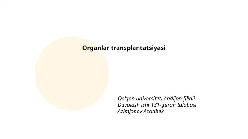 Organlar transplantatsiyasi