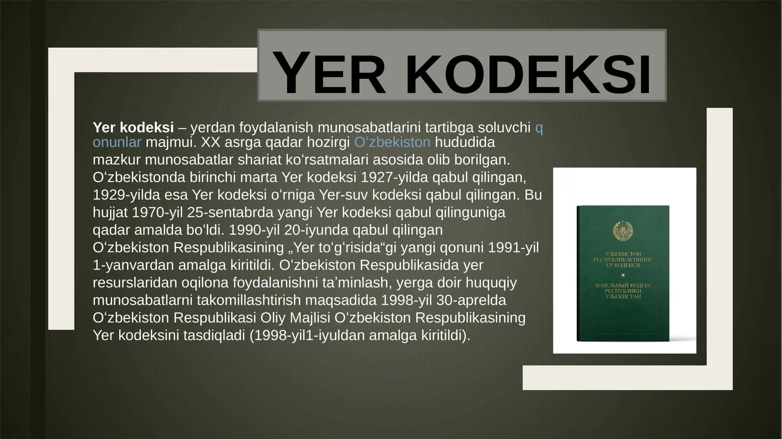 YER KODEKSI