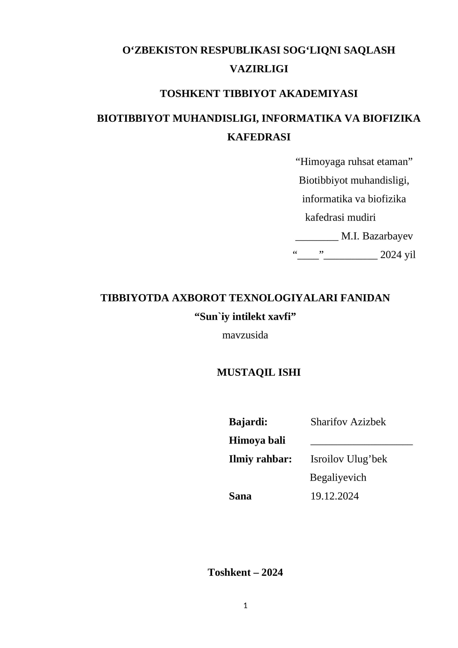 Sun`iy intilekt xavfi