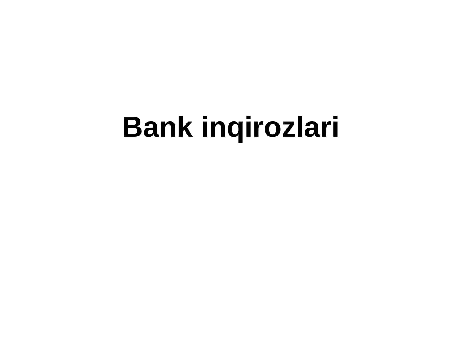 Bank inqirozlari