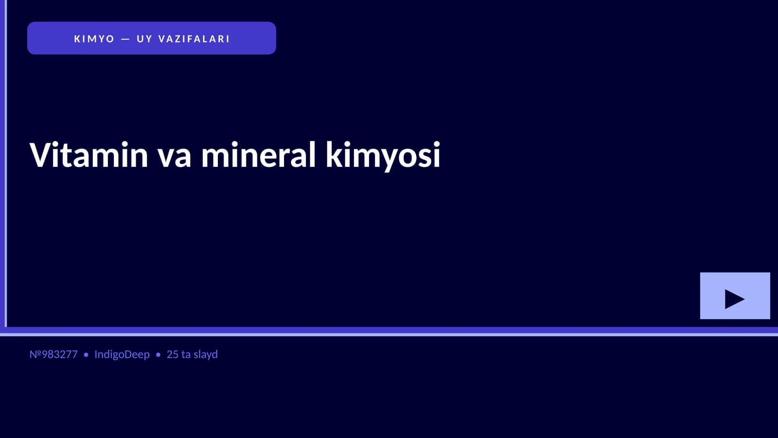 Vitamin va mineral kimyosi