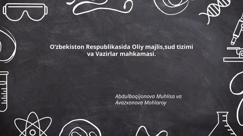 Oliy Majlisning tashkiliy tuzilishi va palatalari