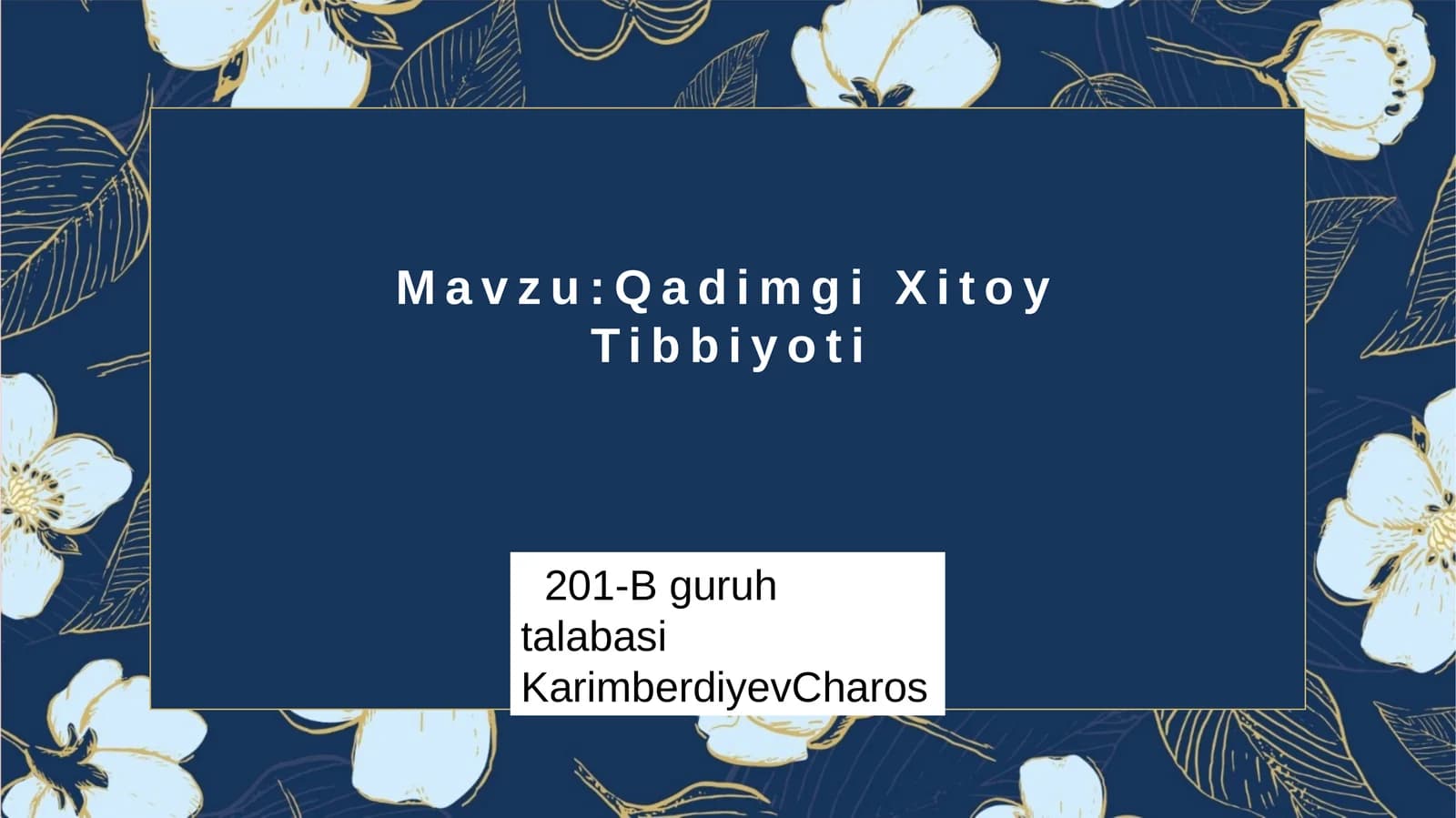 Qadimgi Xitoy Tibbiyoti