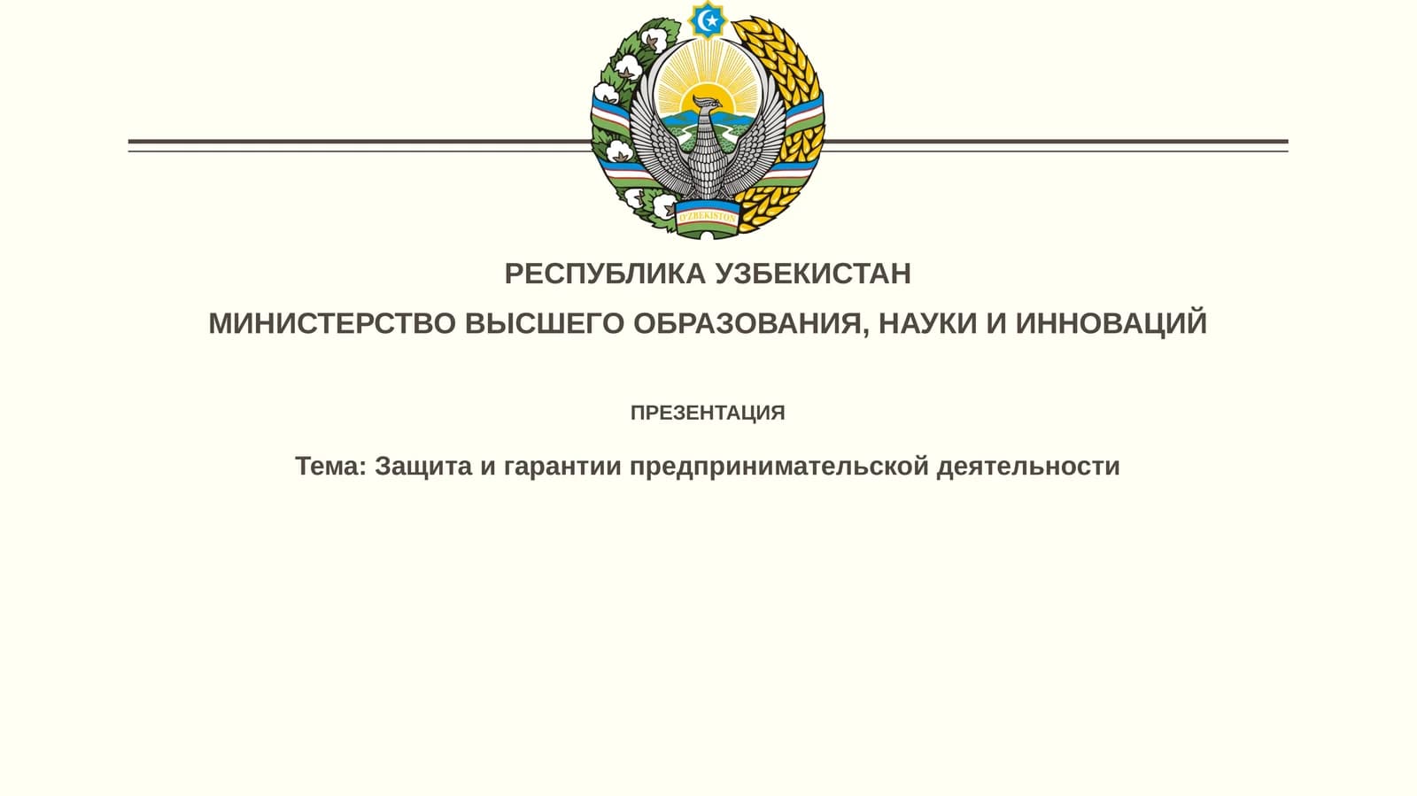 Презентация: Защита и гарантии предпринимательской деятельности