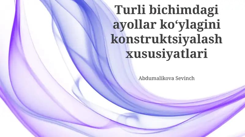 Matolar Tanlash va Ularning Xususiyatlari