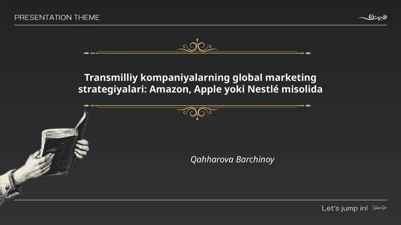 Transmilliy kompaniyalarning global marketing strategiyalari: Amazon, Apple yoki Nestlé misolida
