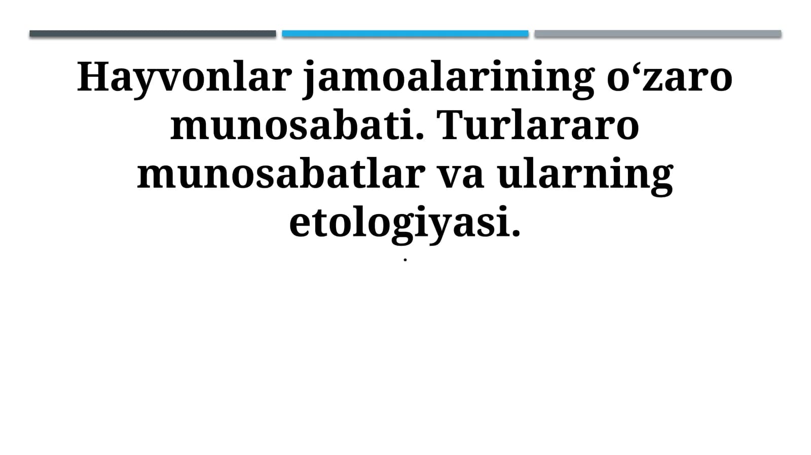 Hayvonlar jamoalarining o'zaro ta'siri