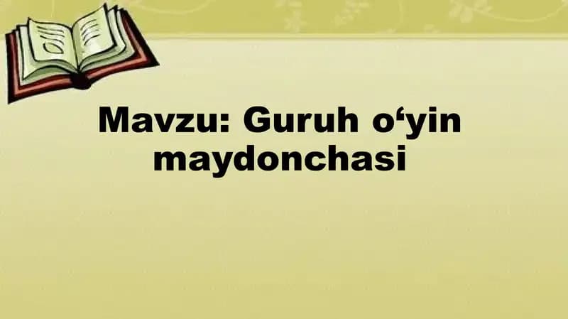 Guruh o‘yin maydonchasi