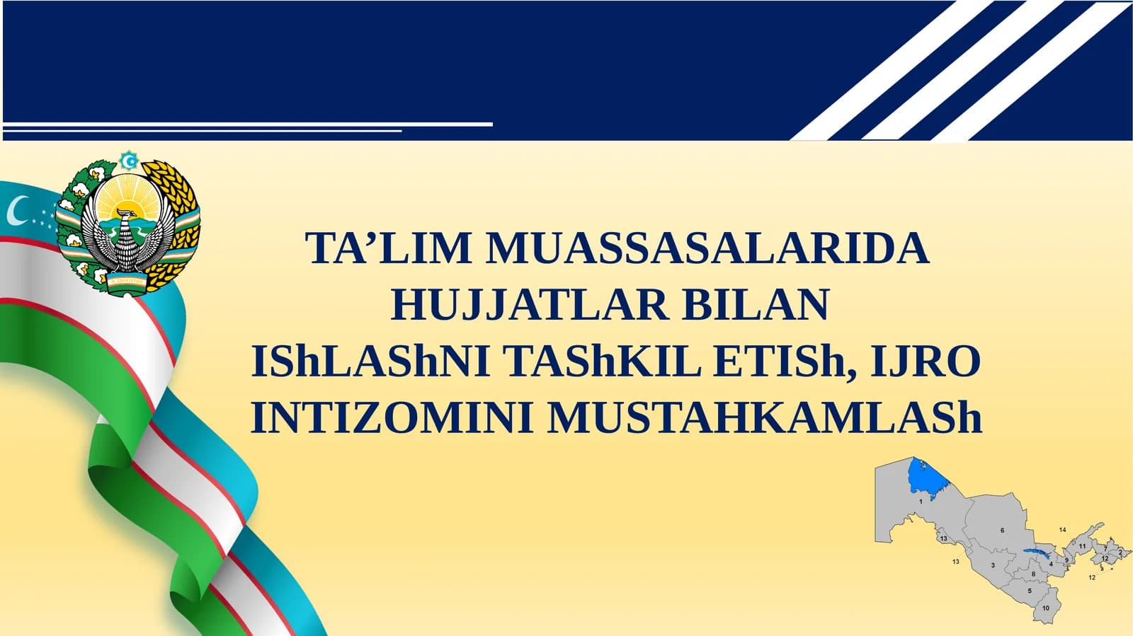 TA’LIM MUASSASALARIDA HUJJATLAR BILAN