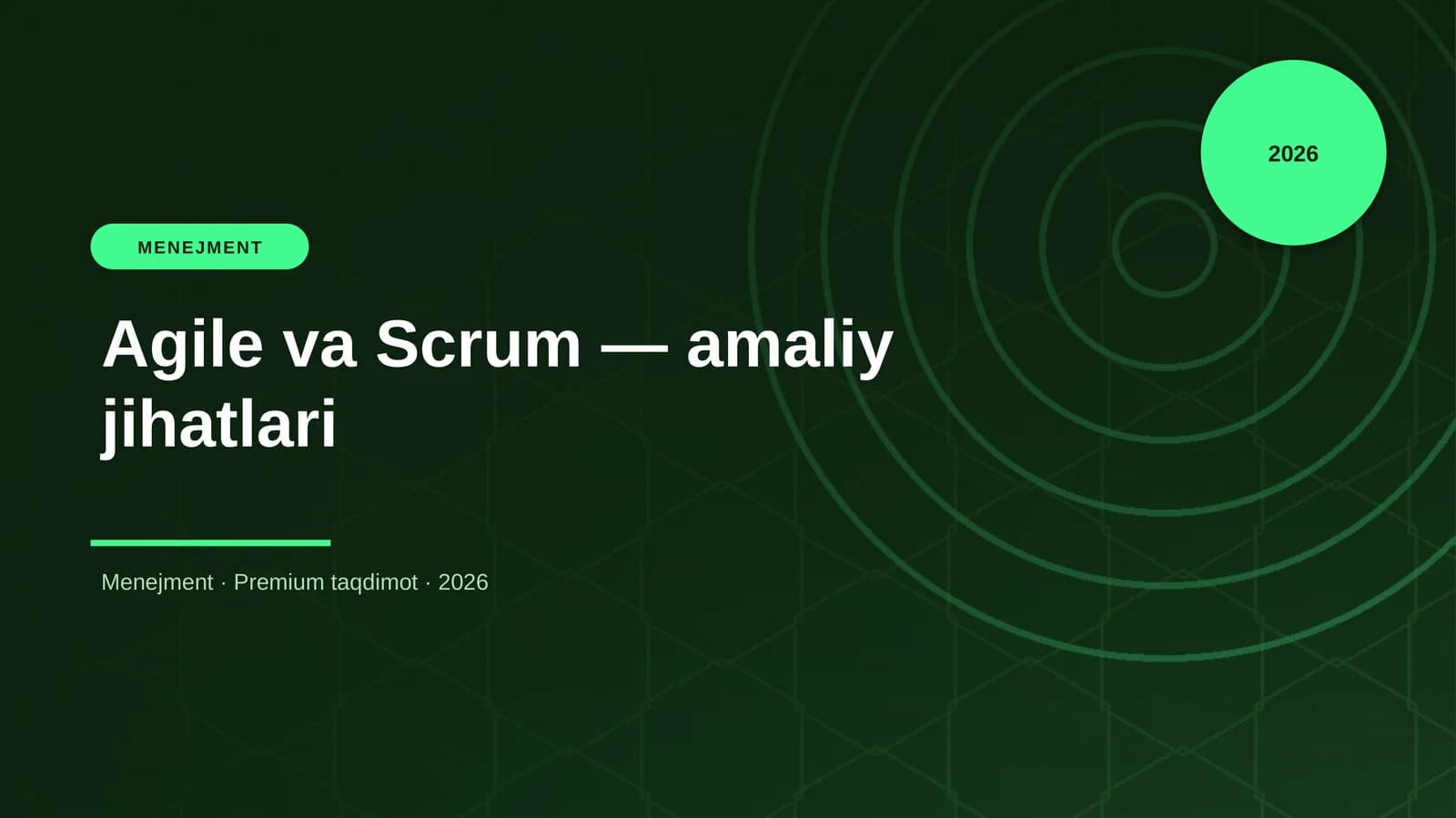 Agile va Scrum — amaliy jihatlari