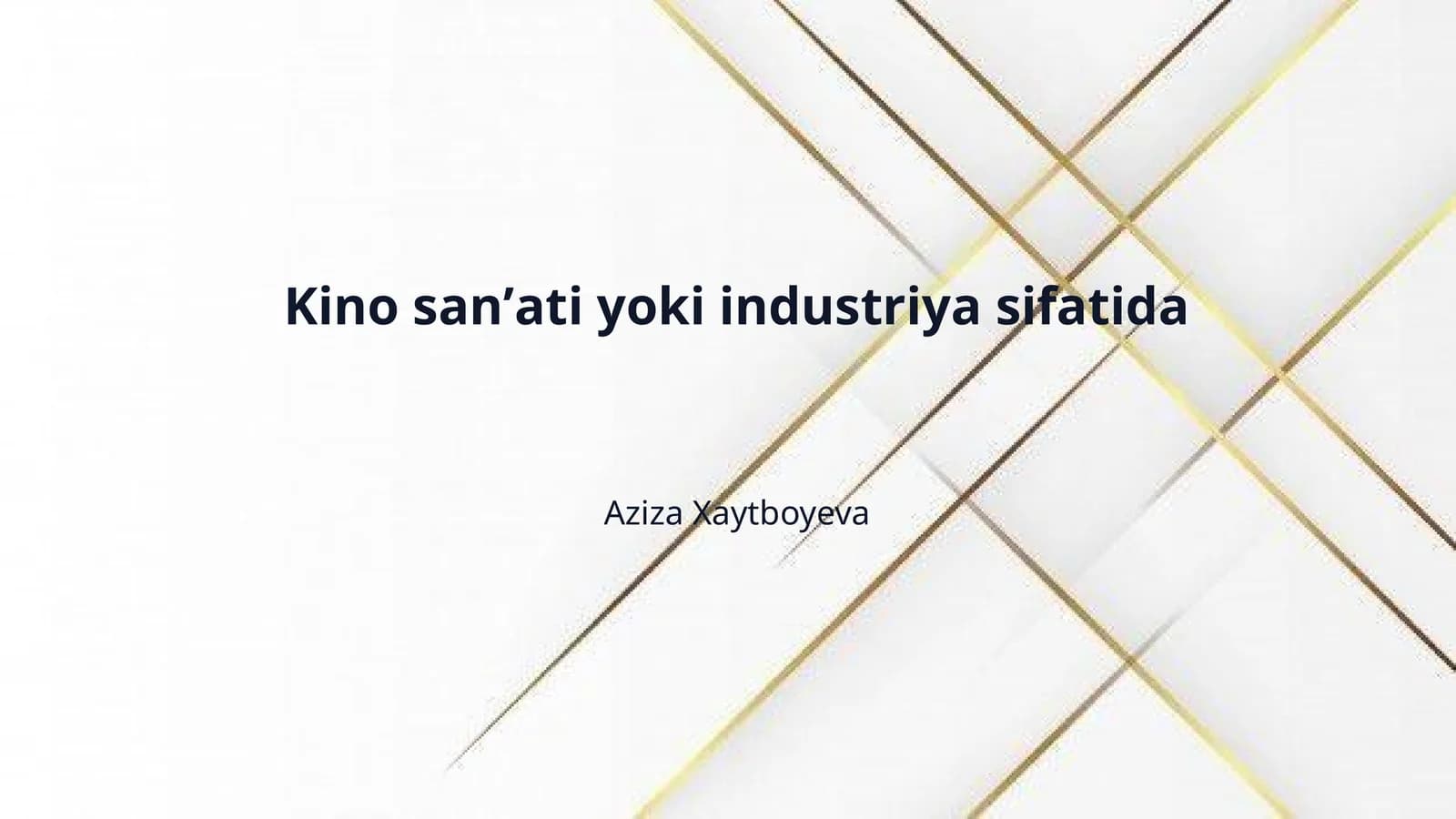Kino sanʼati yoki industriya sifatida