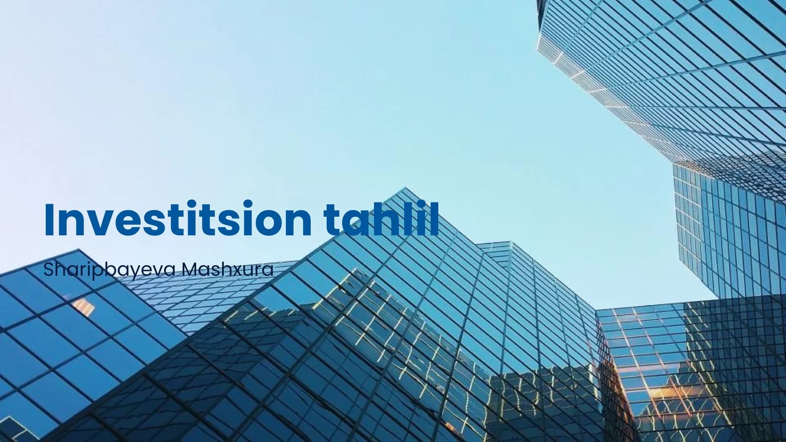 Investitsion tahlil