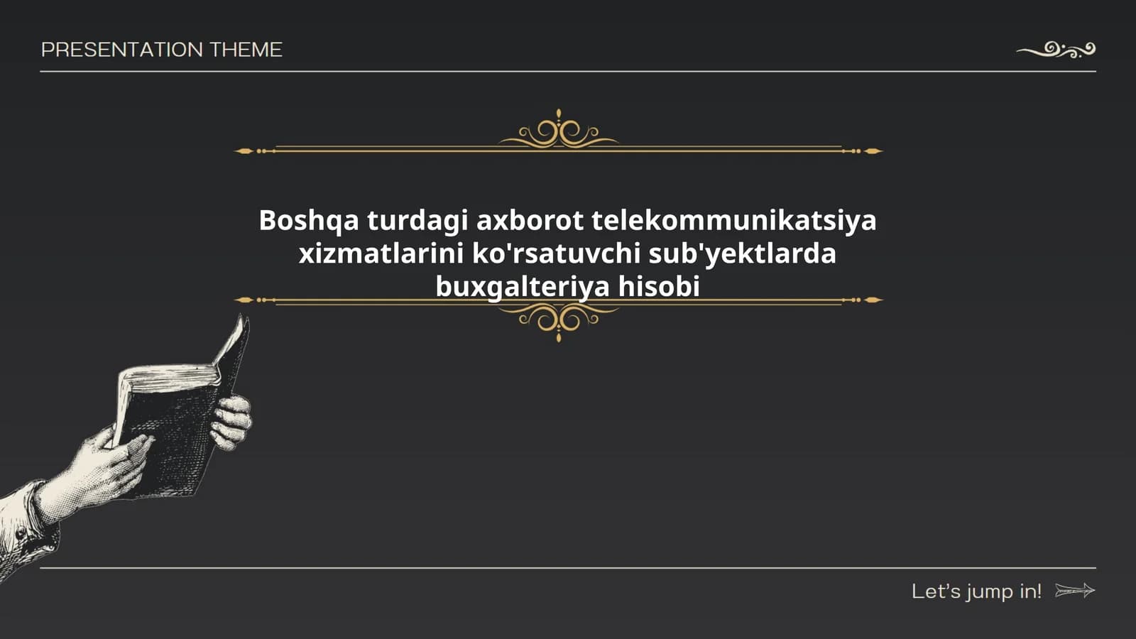 Boshqa turdagi axborot telekommunikatsiya xizmatlarini ko'rsatuvchi sub'yektlarda buxgalteriya hisobi