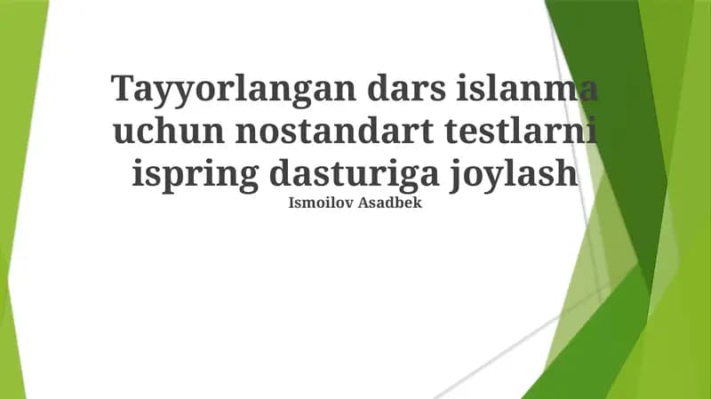 Balni hisoblash usullari kursi