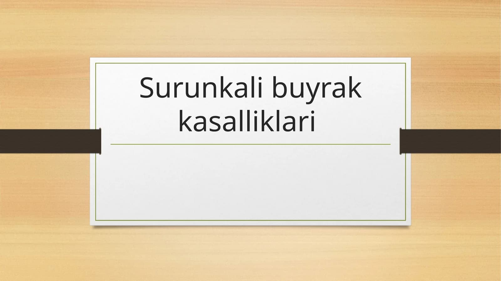 Surunkali buyrak kasalliklari