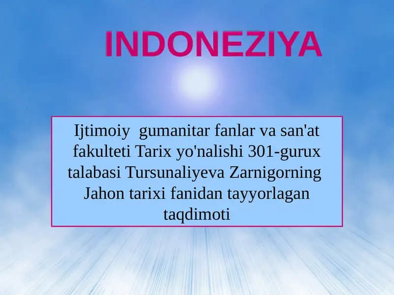 INDONEZIYA XARITASI