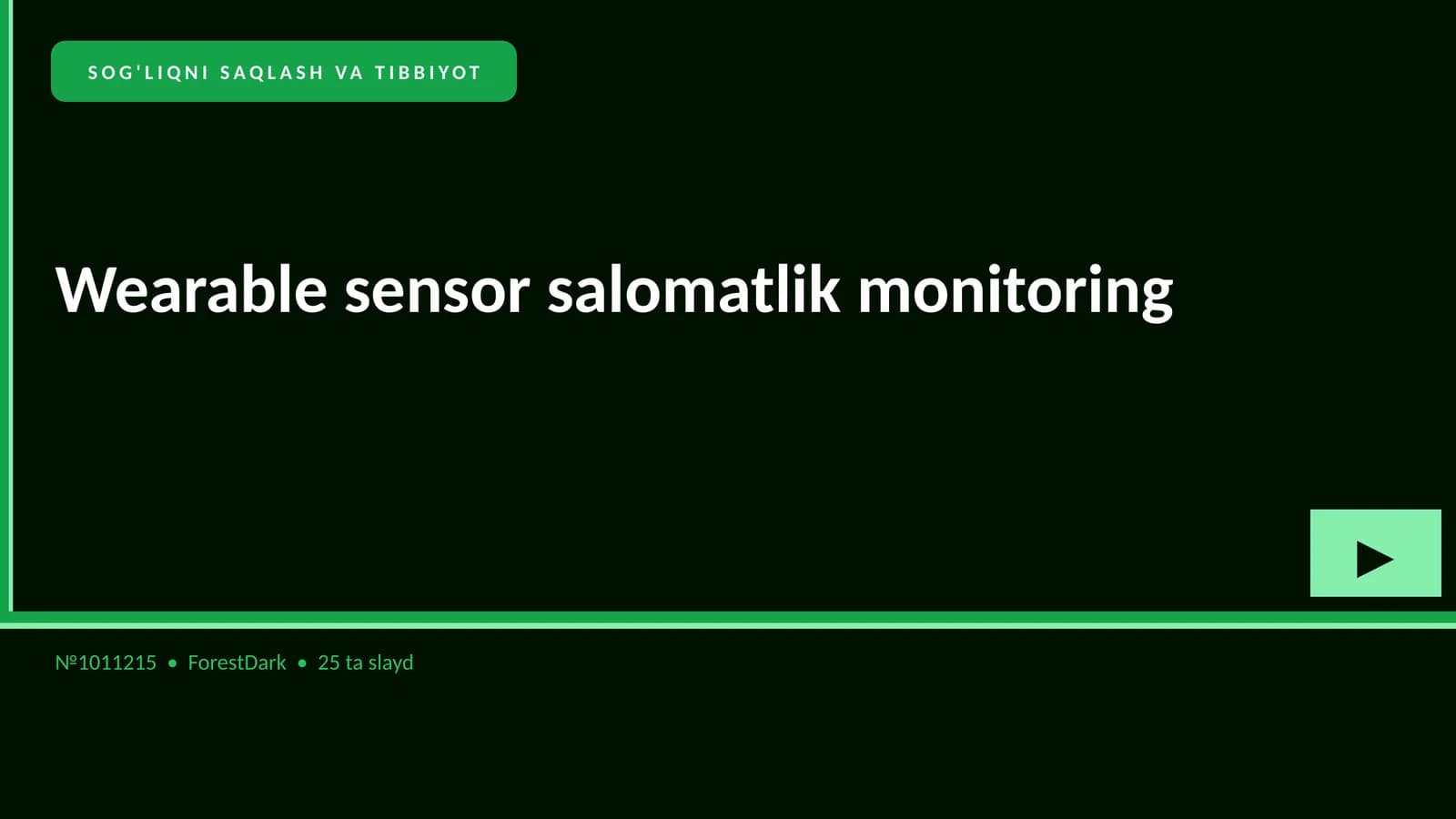 Wearable sensor salomatlik monitoring