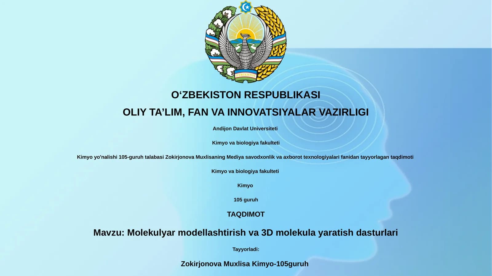 Molekulyar modellashtirish va 3D molekula yaratish dasturlari
