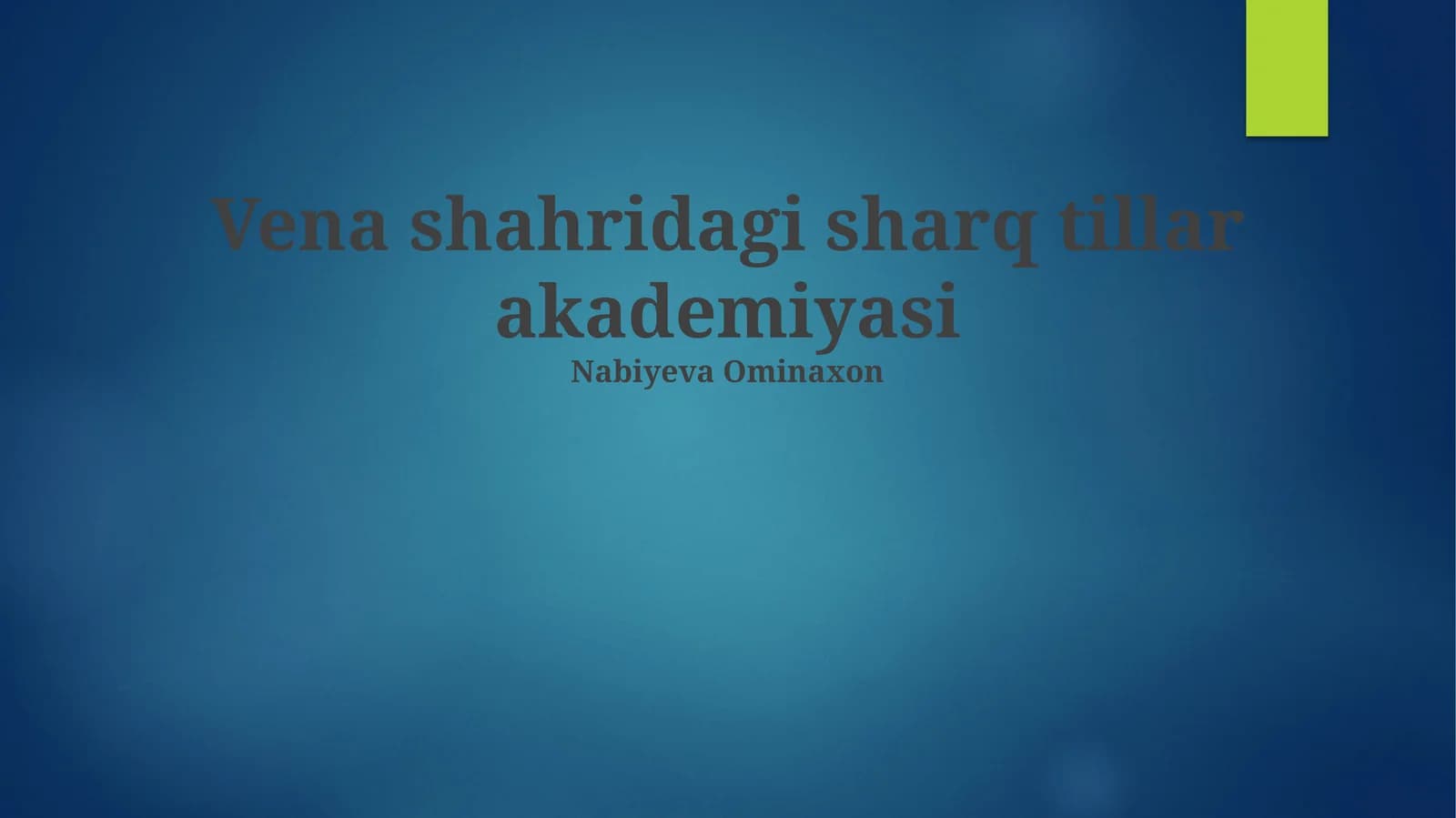 Vena Shahrining Sharq Tillar Akademiyasi