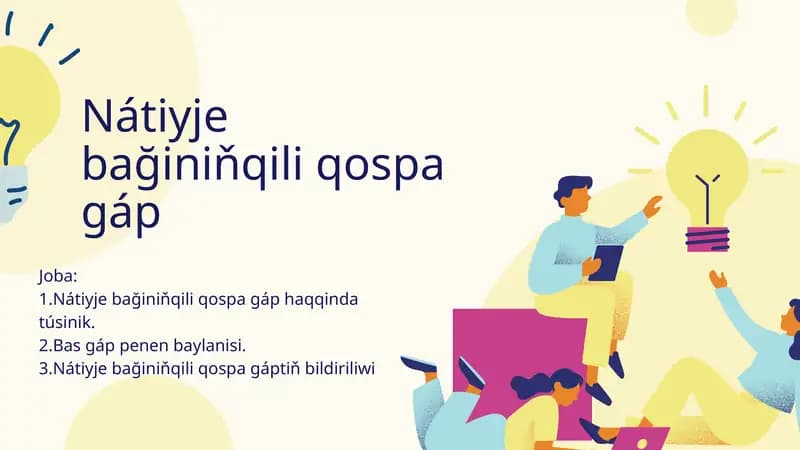 Nátiyje bağiniňqili qospa gáp