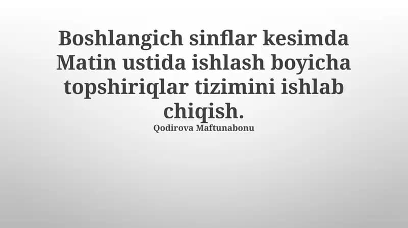 Baholash va monitoring tizimi
