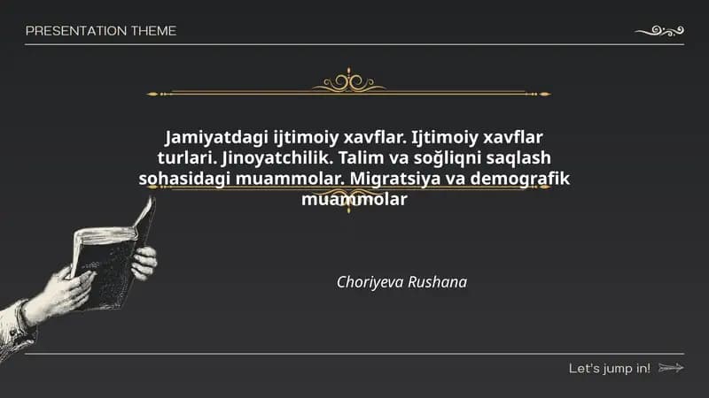 Jamiyatdagi ijtimoiy xavflar