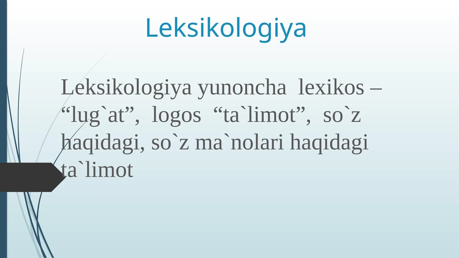 Leksikologiya