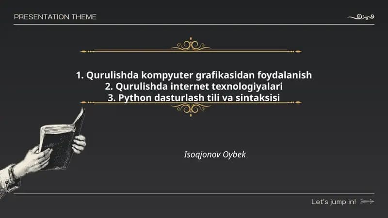 Qurulishda 3D modellashtirish va vizualizatsiya
