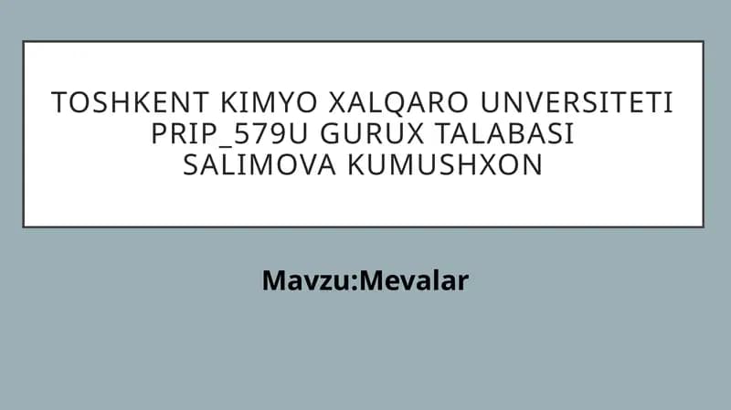 Mevalar