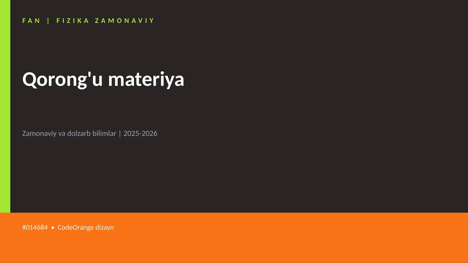 FIZIKA ZAMONAVIY